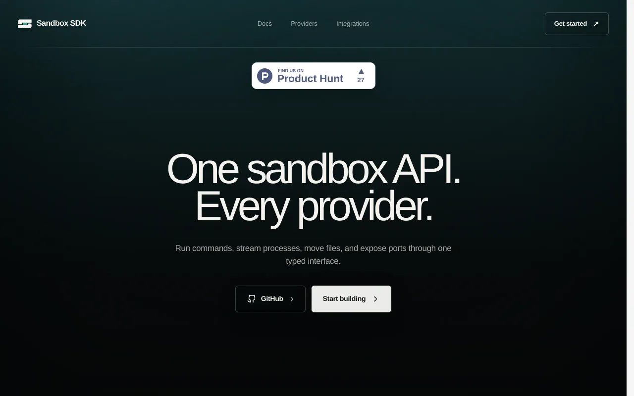 Sandbox SDK screenshot