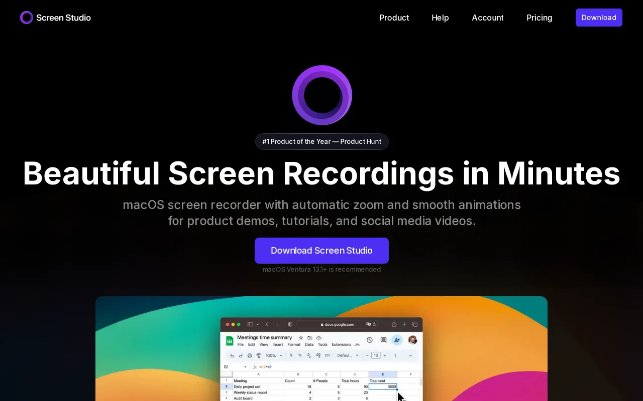 Screen Studio screenshot