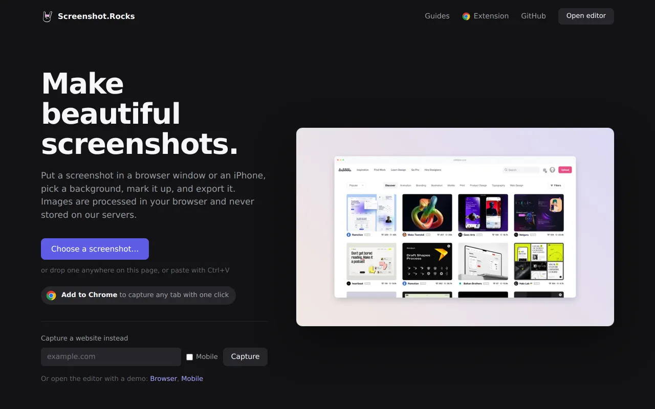 Screenshot.rocks screenshot