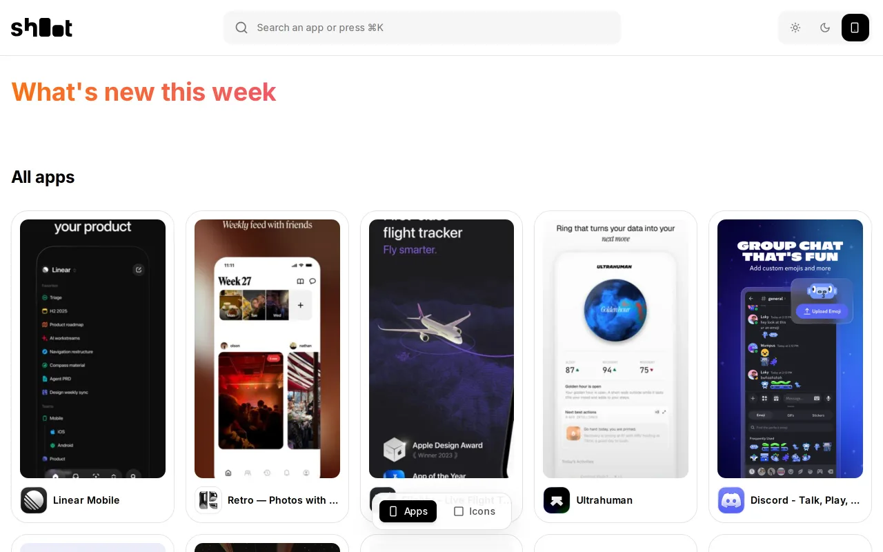 Shoot.Design screenshot
