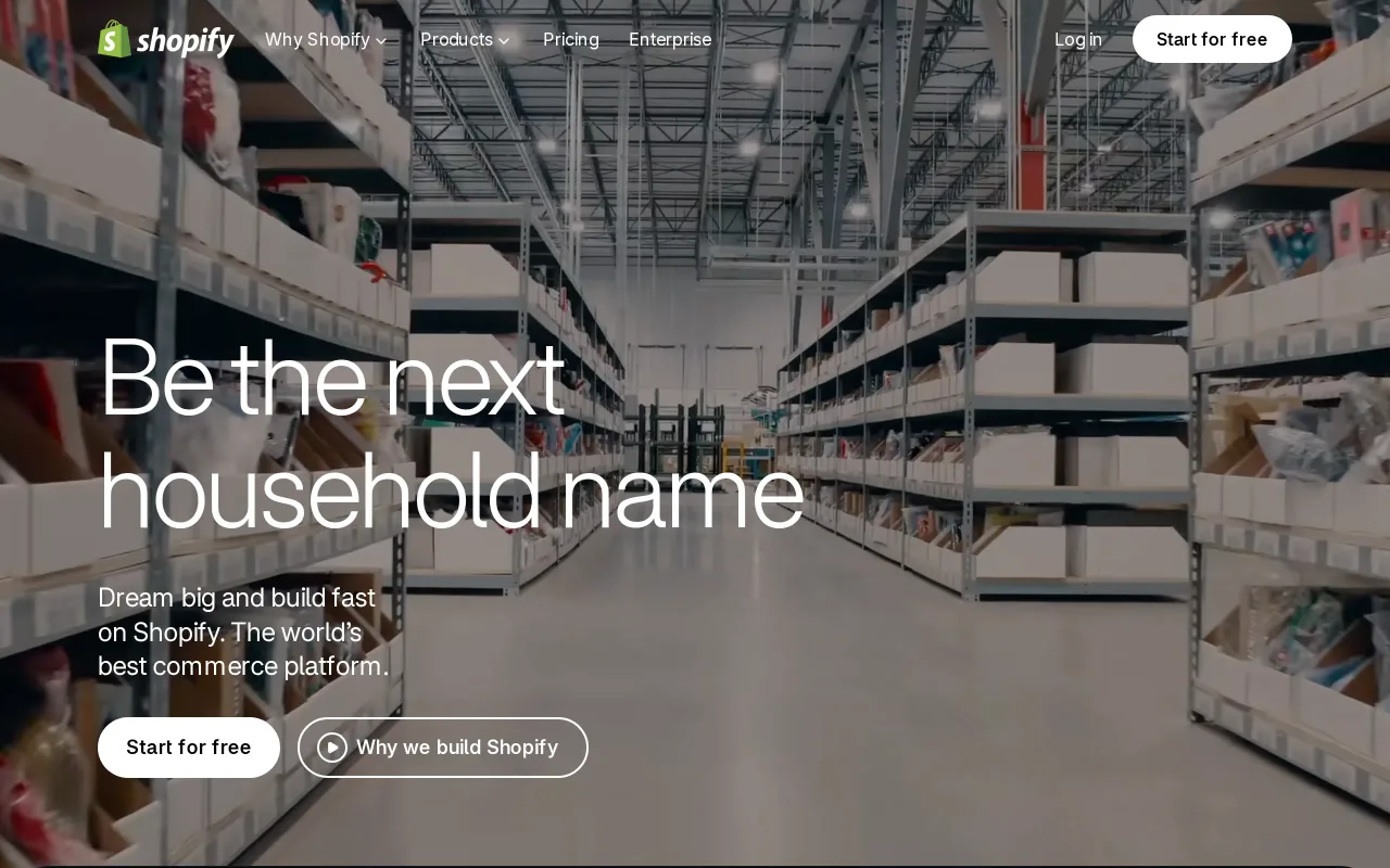 Shopify screenshot