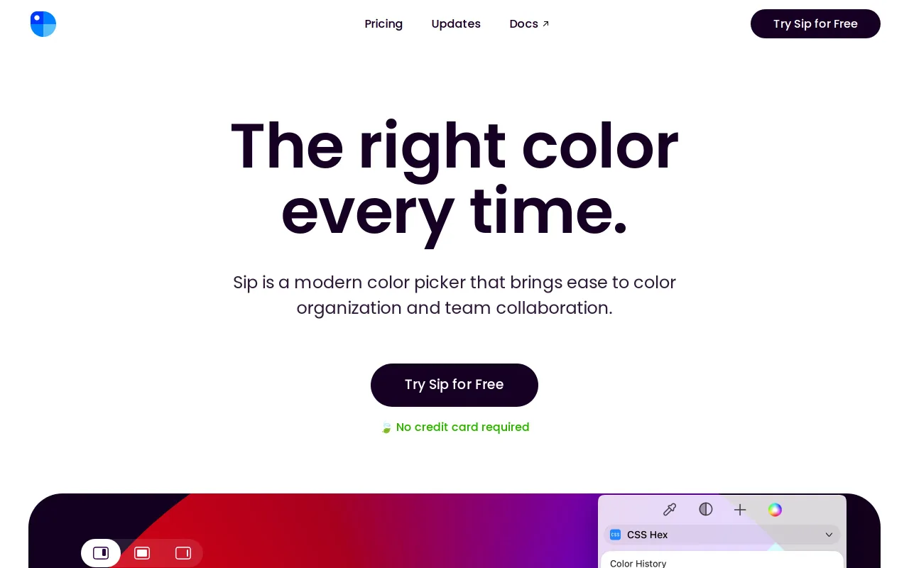 Sip screenshot