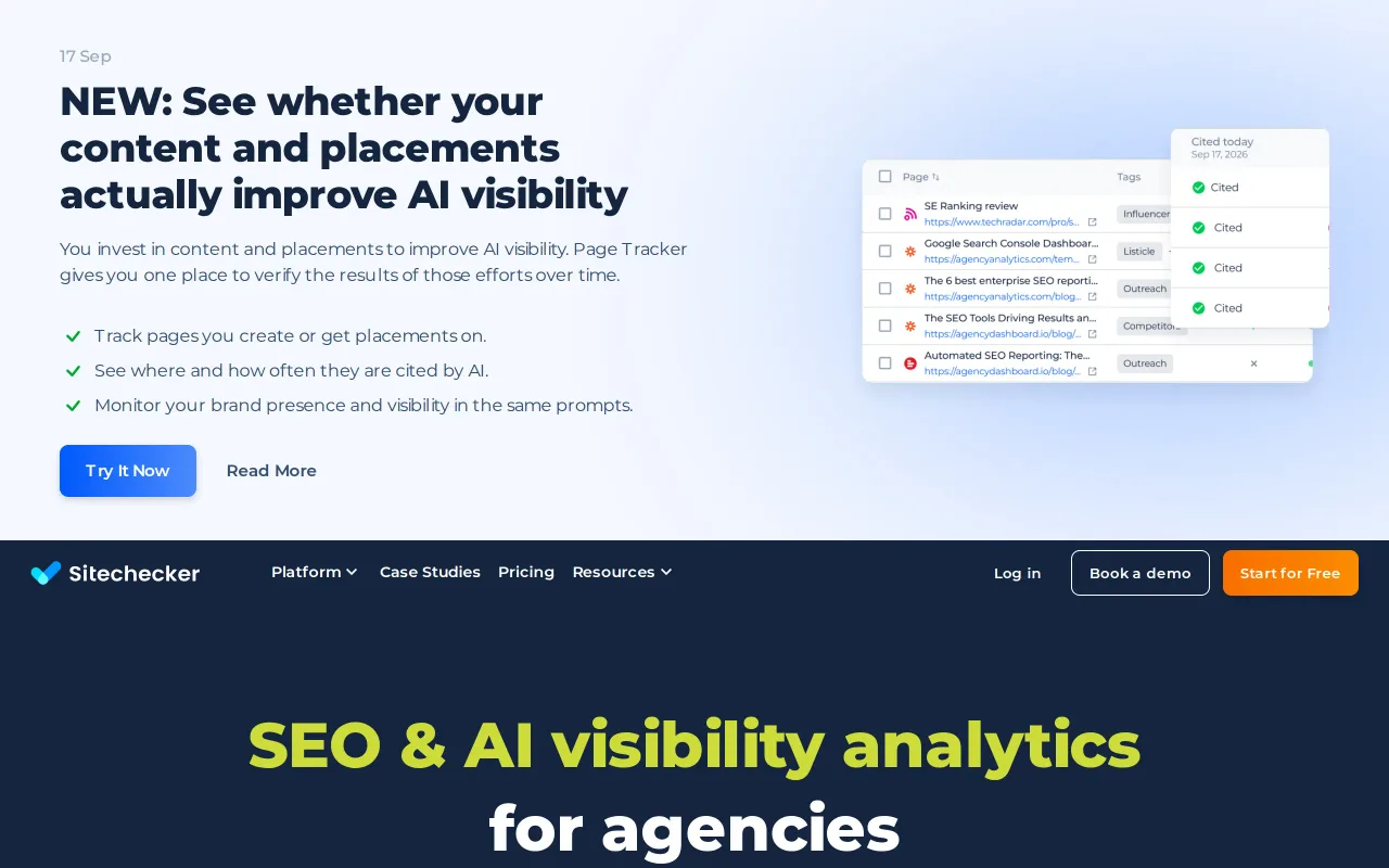 Sitechecker screenshot