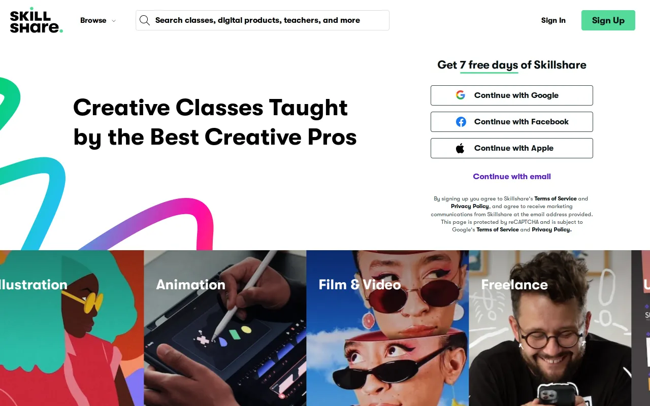 Skillshare screenshot
