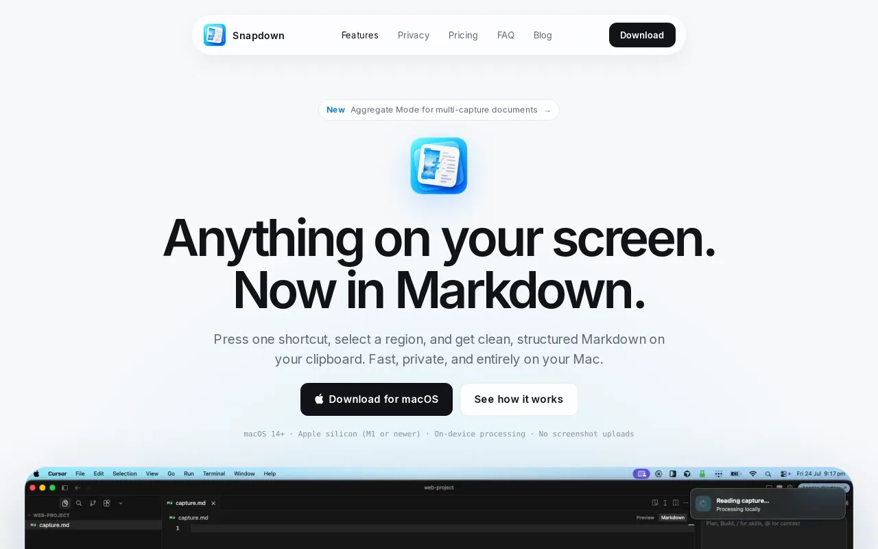 Snapdown screenshot
