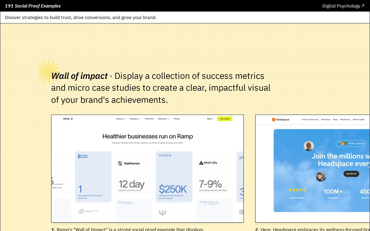 Social Proof Examples screenshot