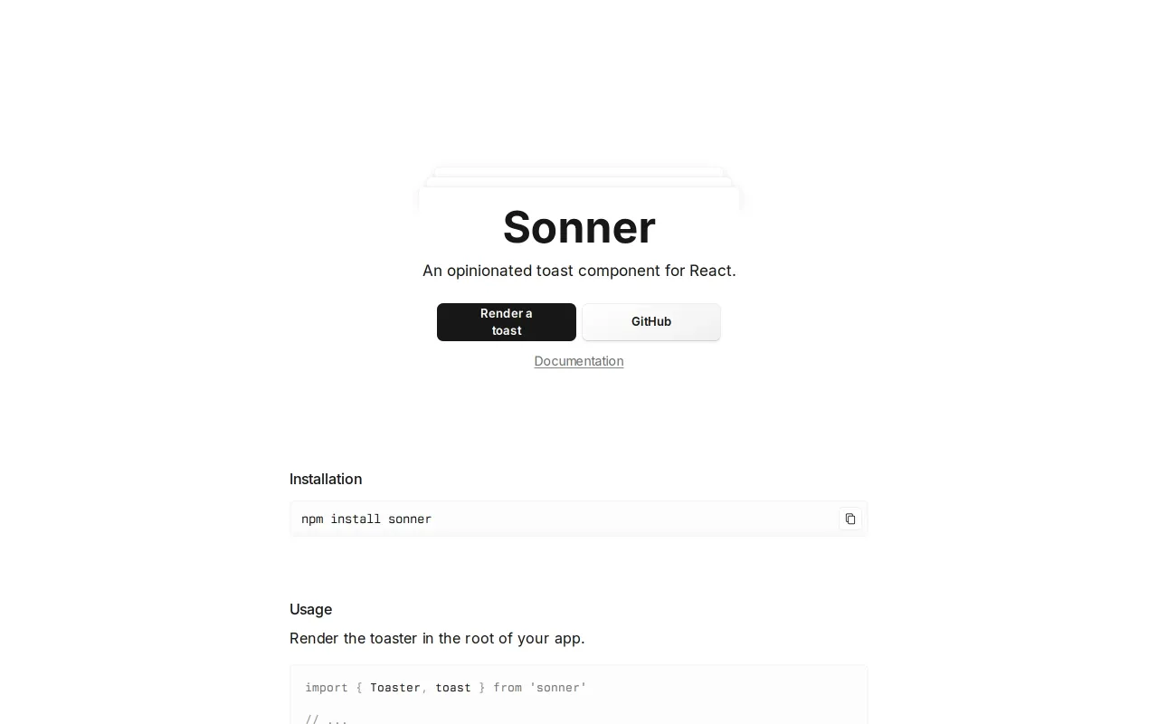 Sonner screenshot