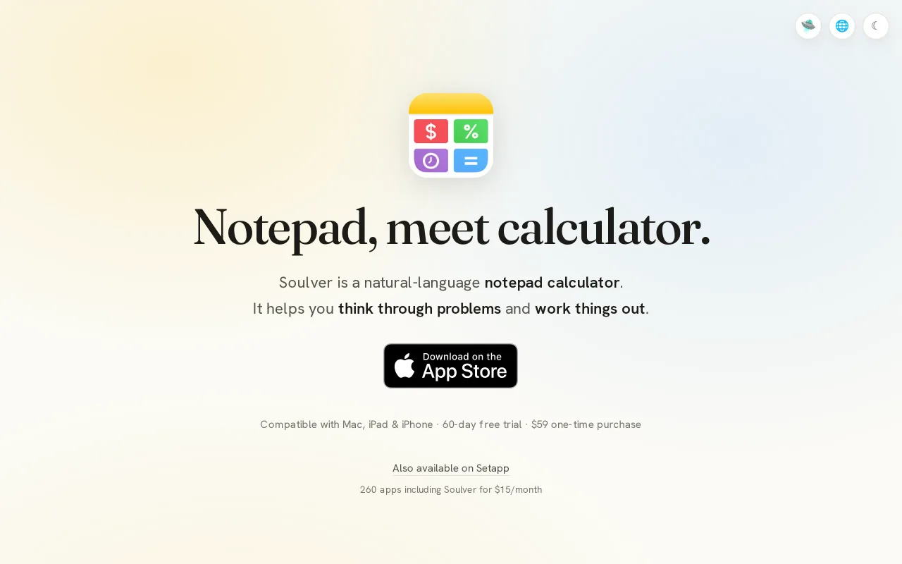 Soulver screenshot