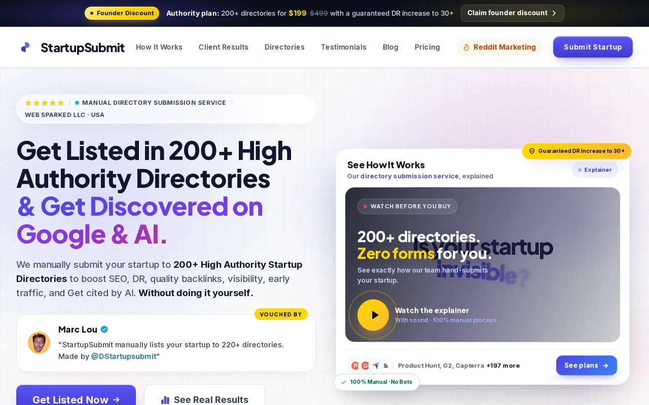 StartupSubmit screenshot