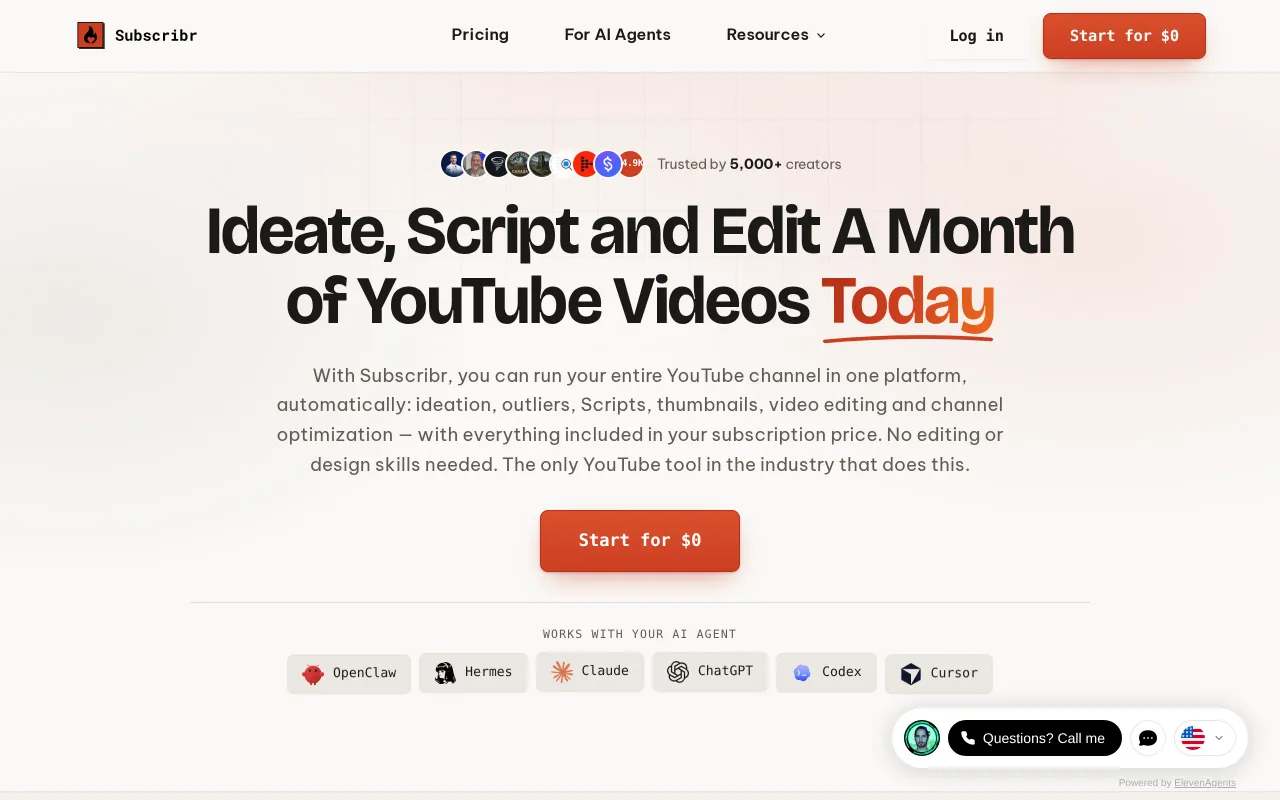 Subscribr screenshot