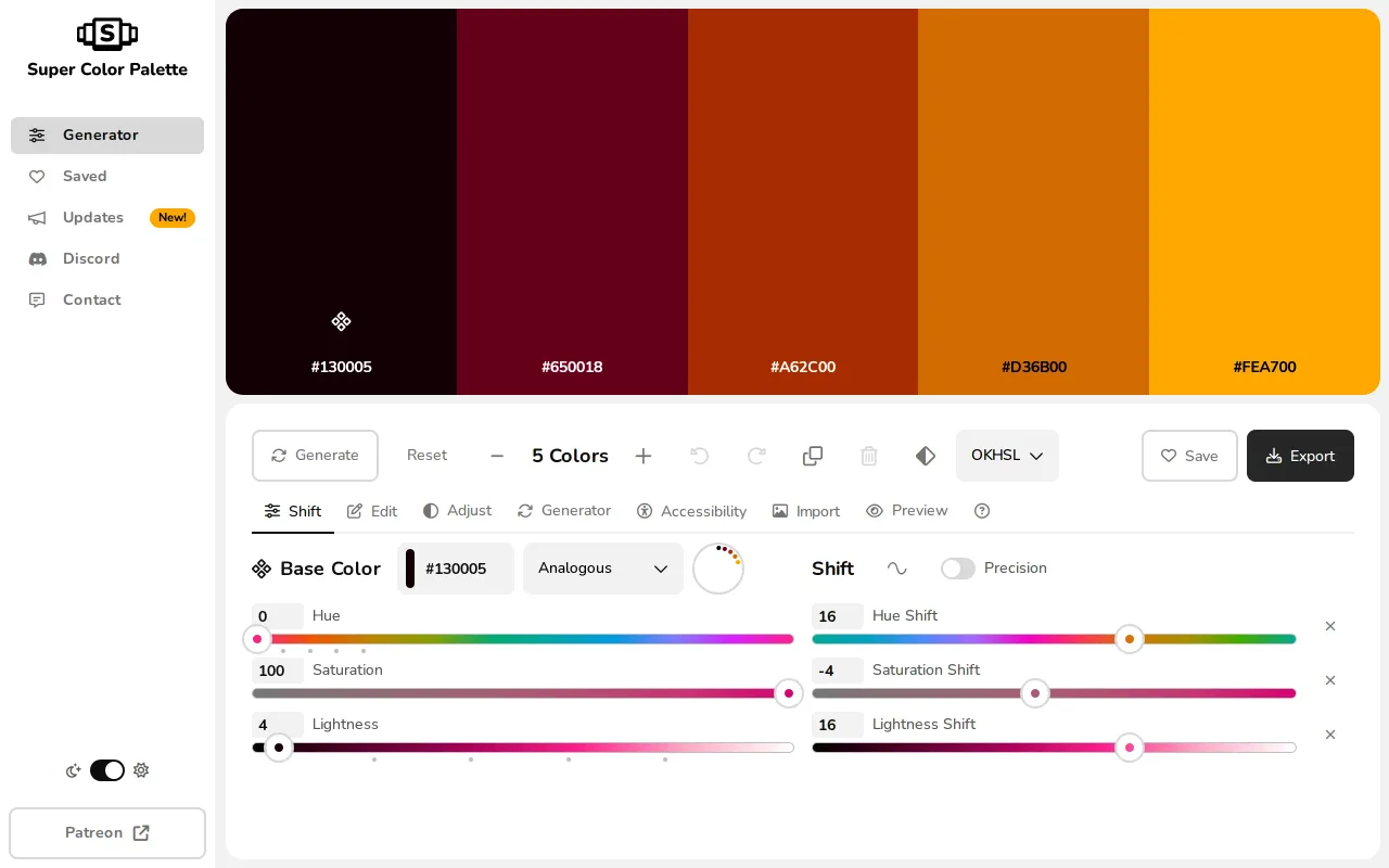 Super Color Palette screenshot
