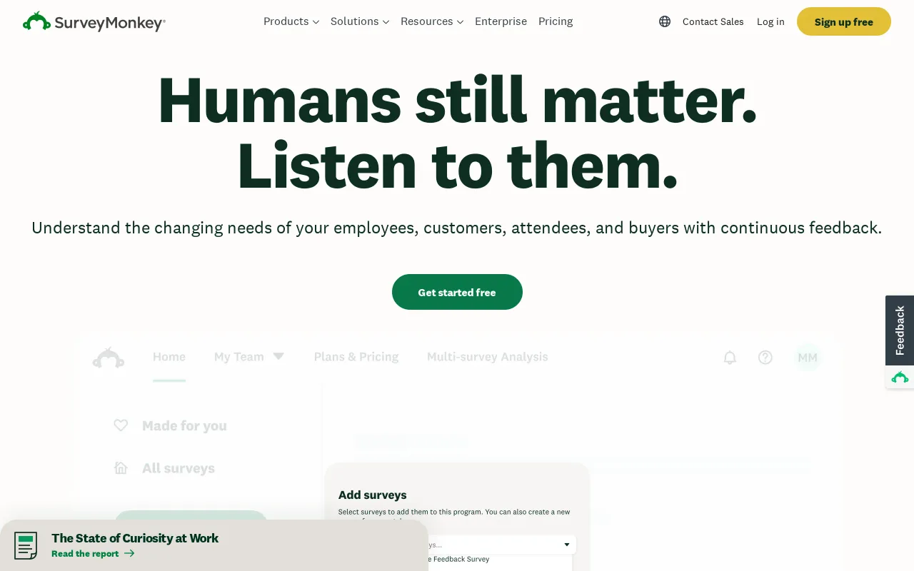 SurveyMonkey screenshot