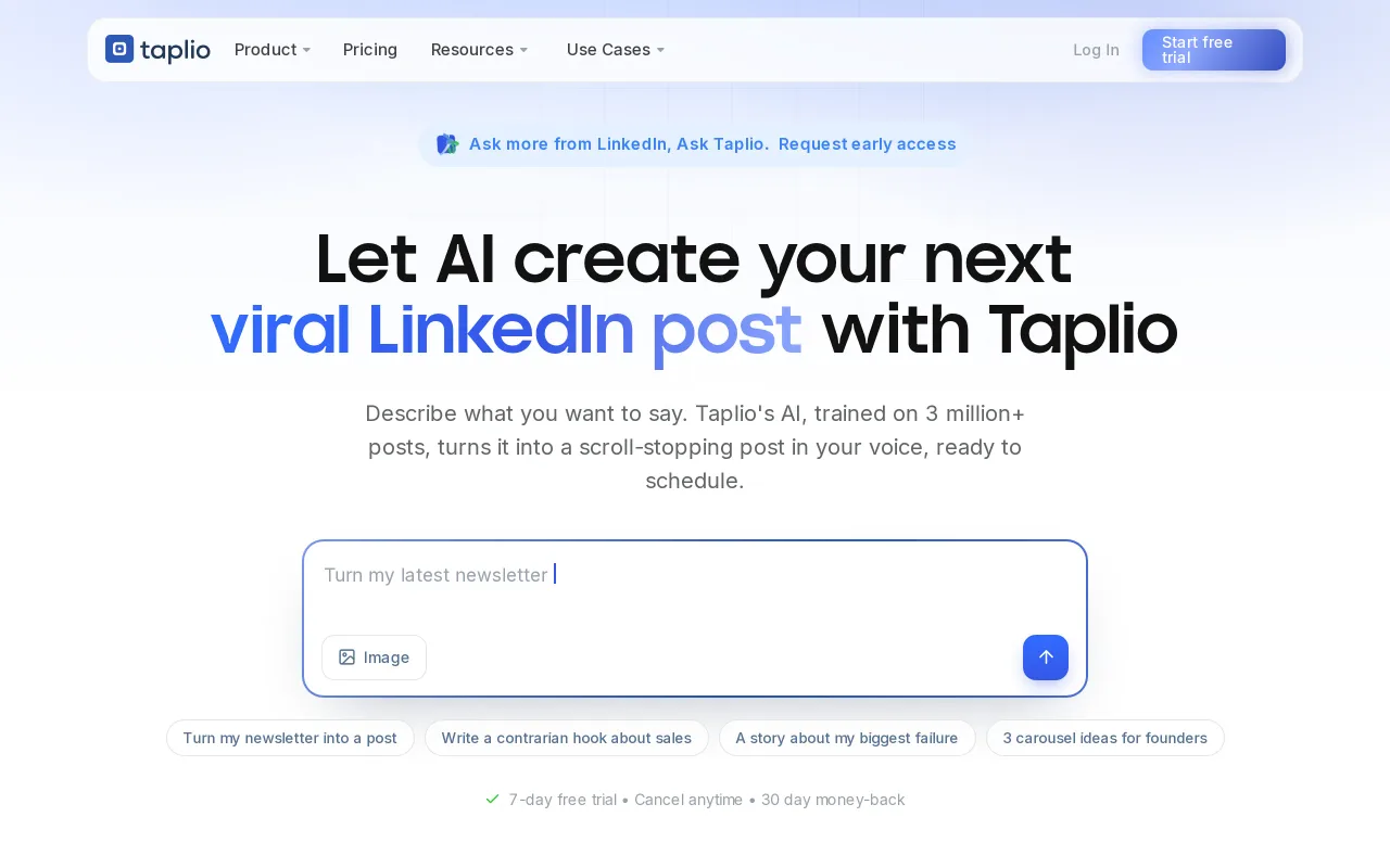 Taplio screenshot