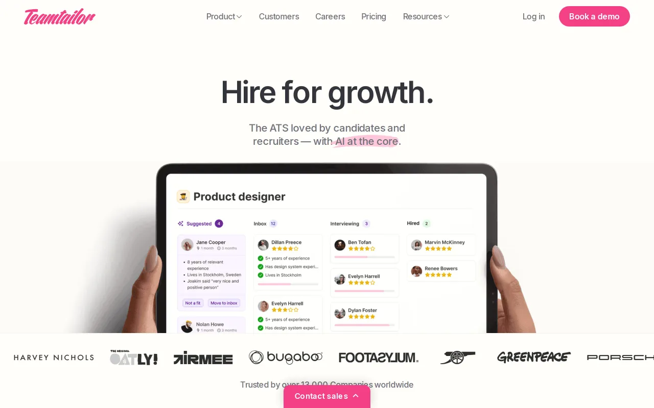 Teamtailor screenshot