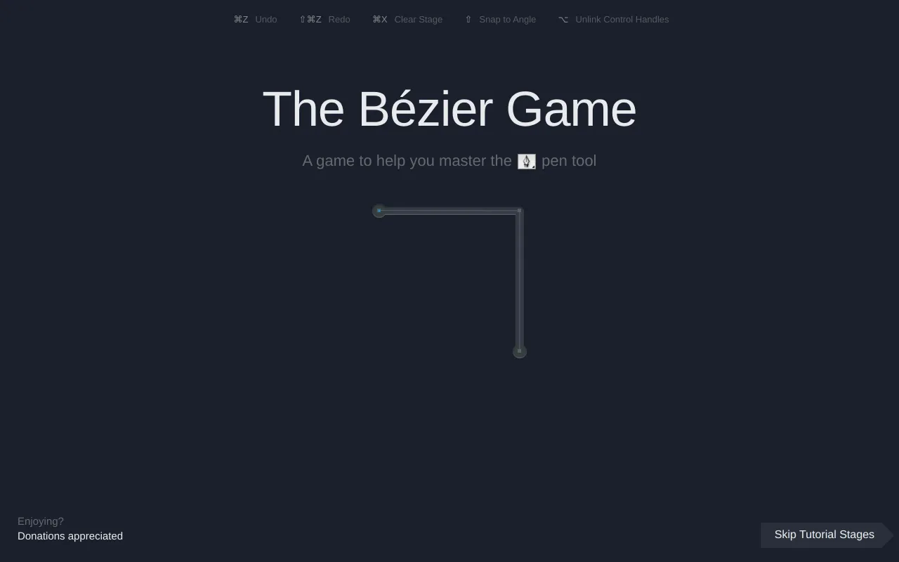 The Bézier Game screenshot
