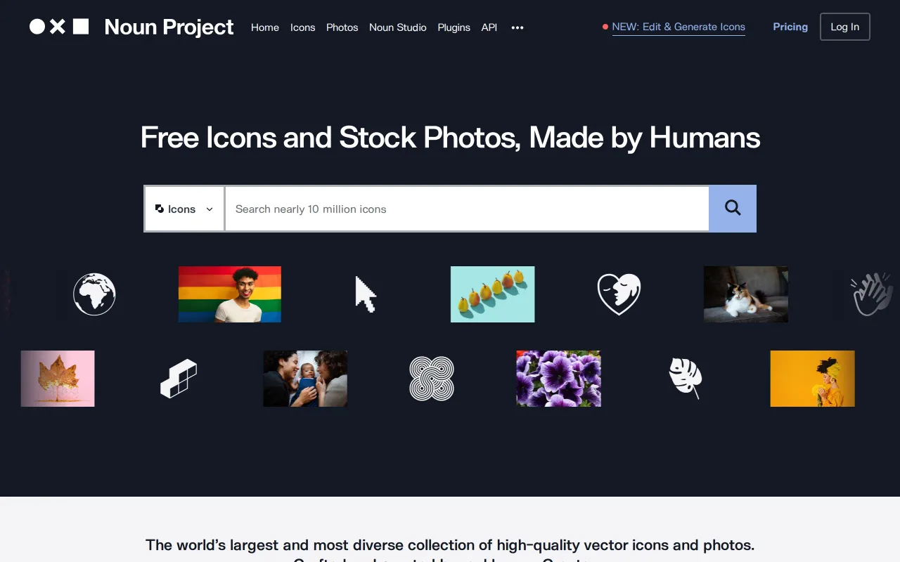 The Noun Project screenshot