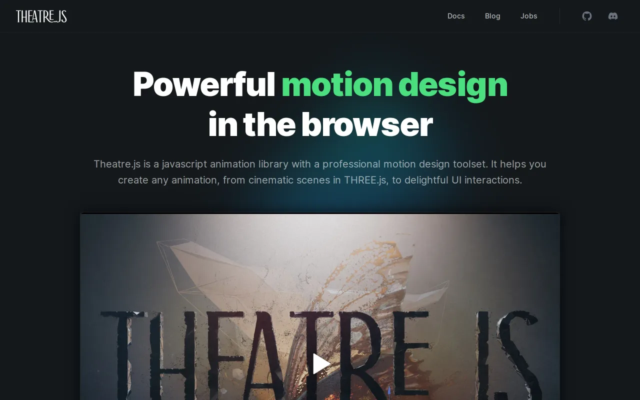 Theatre.js screenshot