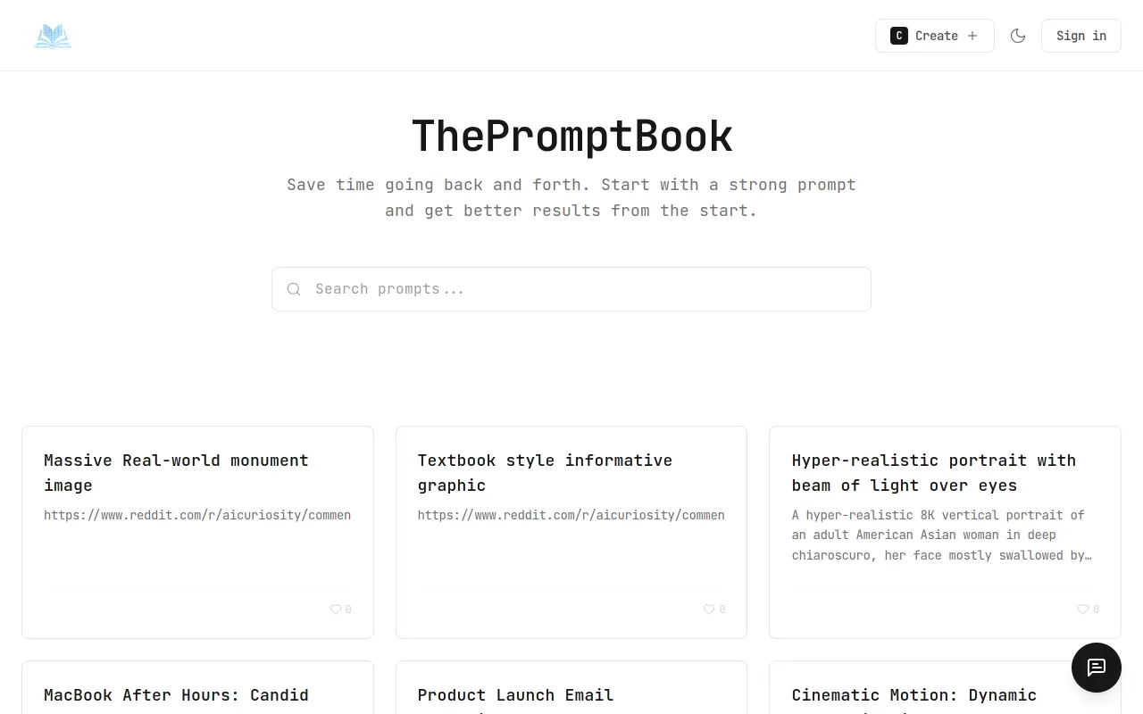 ThePromptBook screenshot