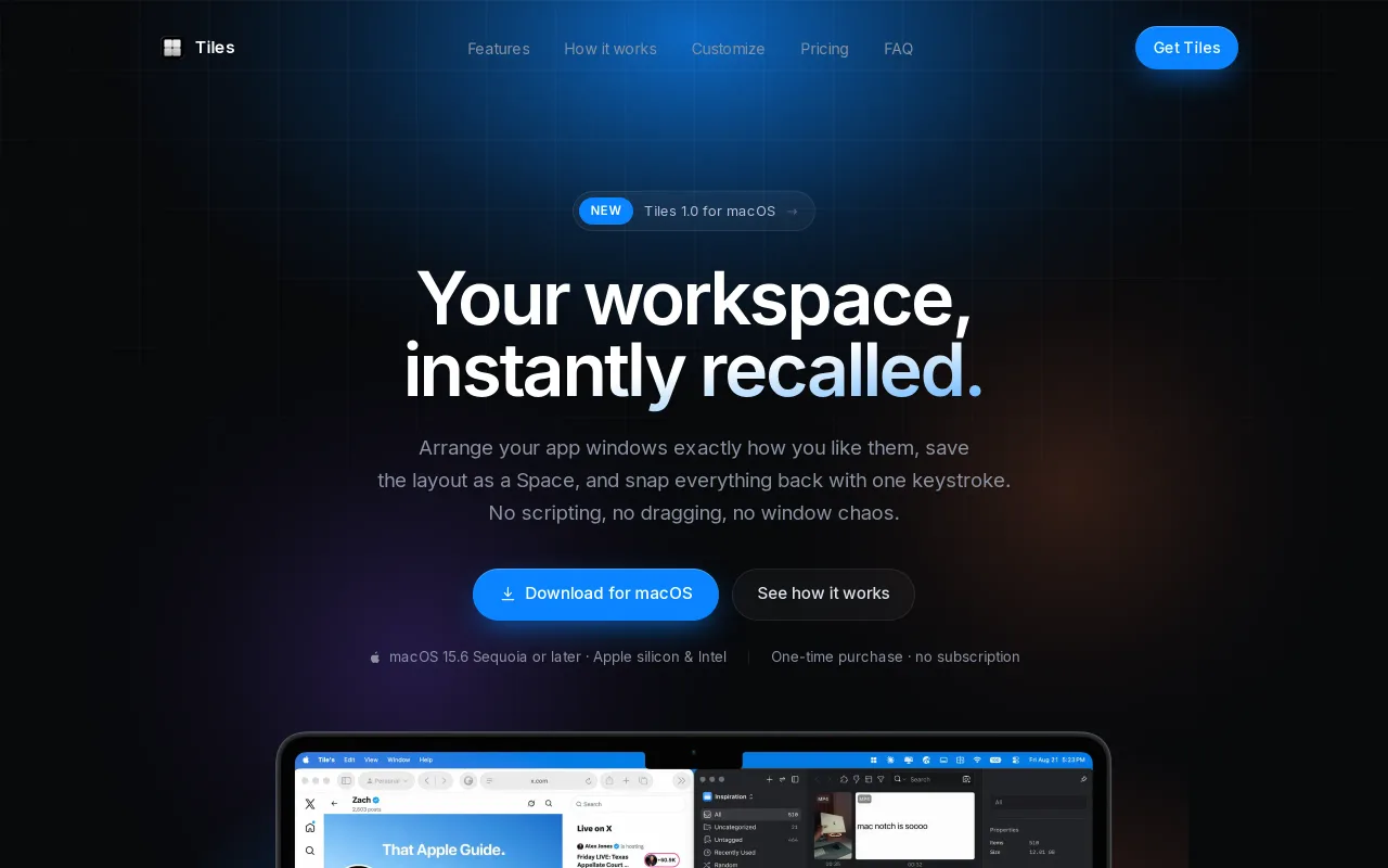 Tiles screenshot