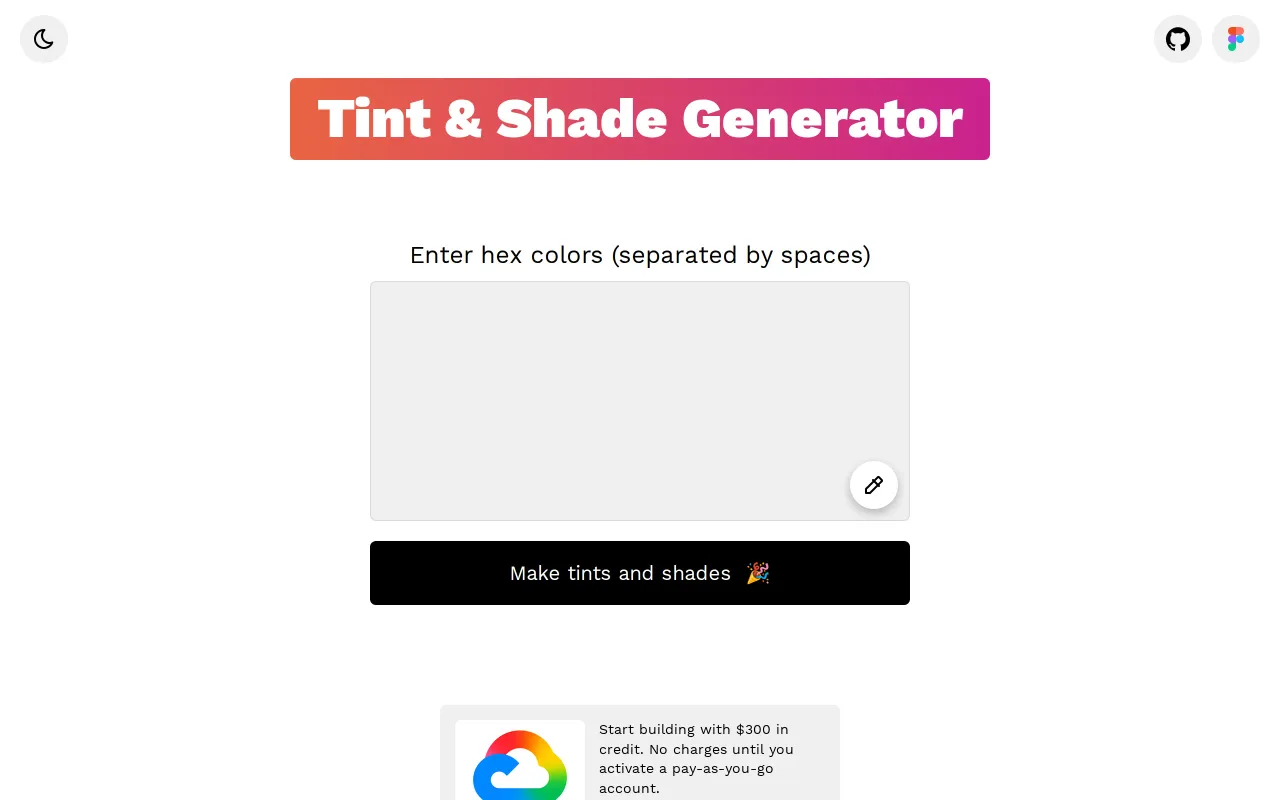 Tint & Shade Generator screenshot