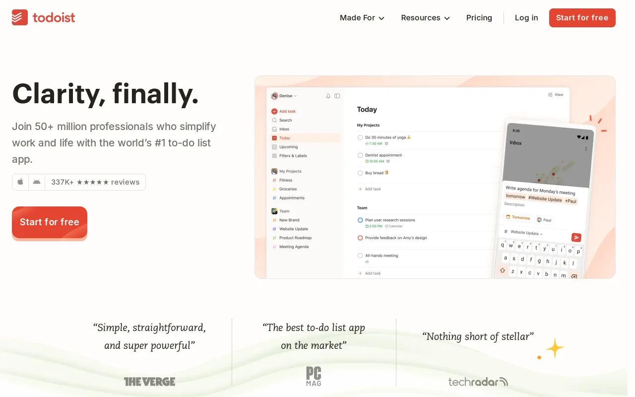 Todoist screenshot