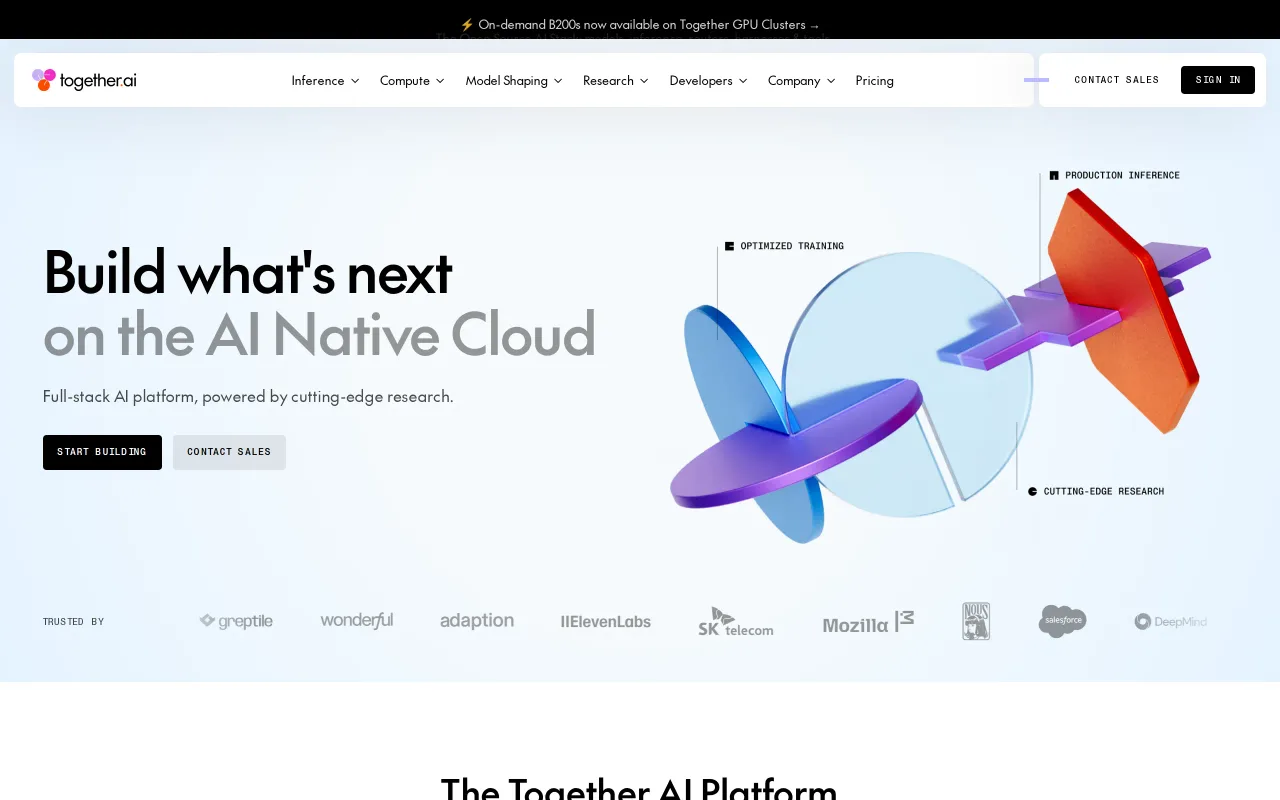 Together AI screenshot