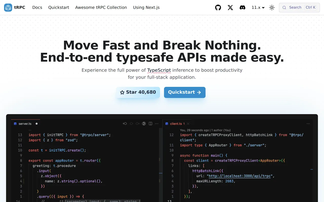 tRPC screenshot