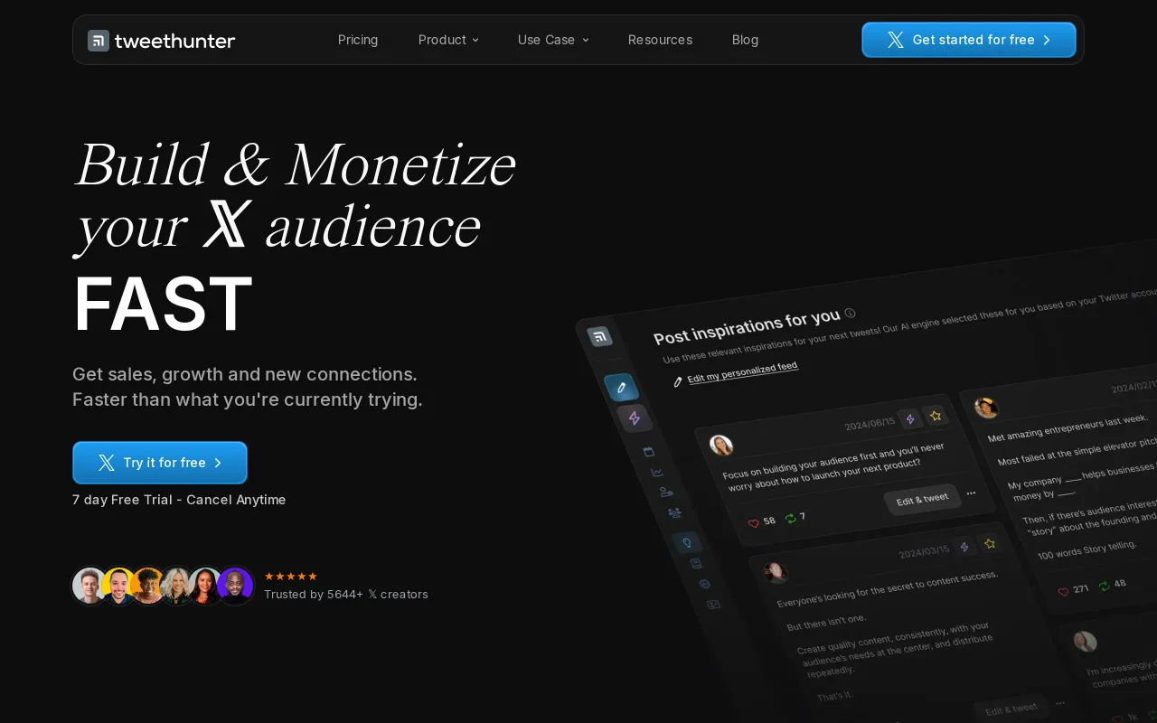 Tweet Hunter screenshot