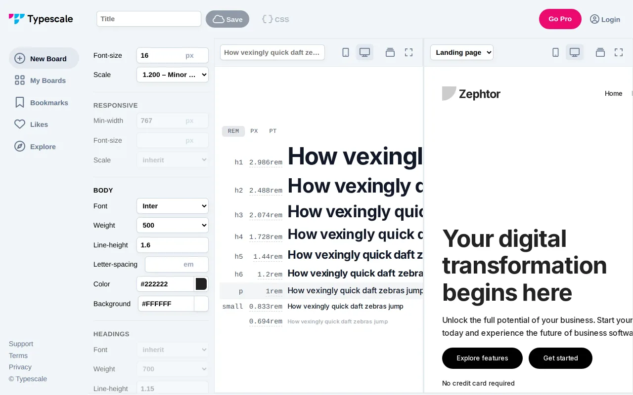Type Scale screenshot