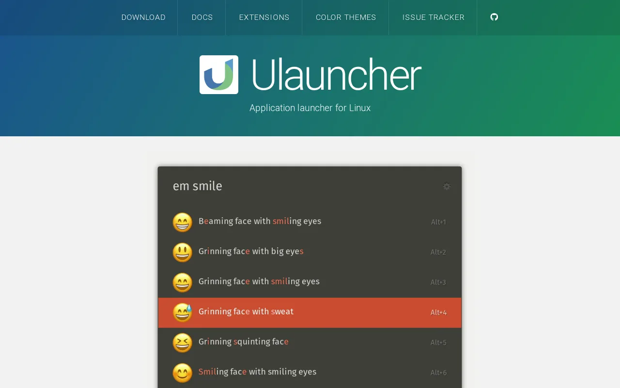Ulauncher screenshot