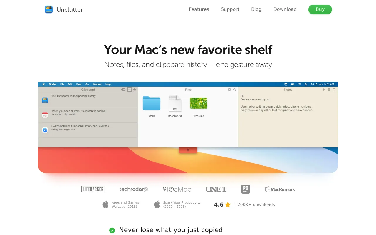 Unclutter screenshot