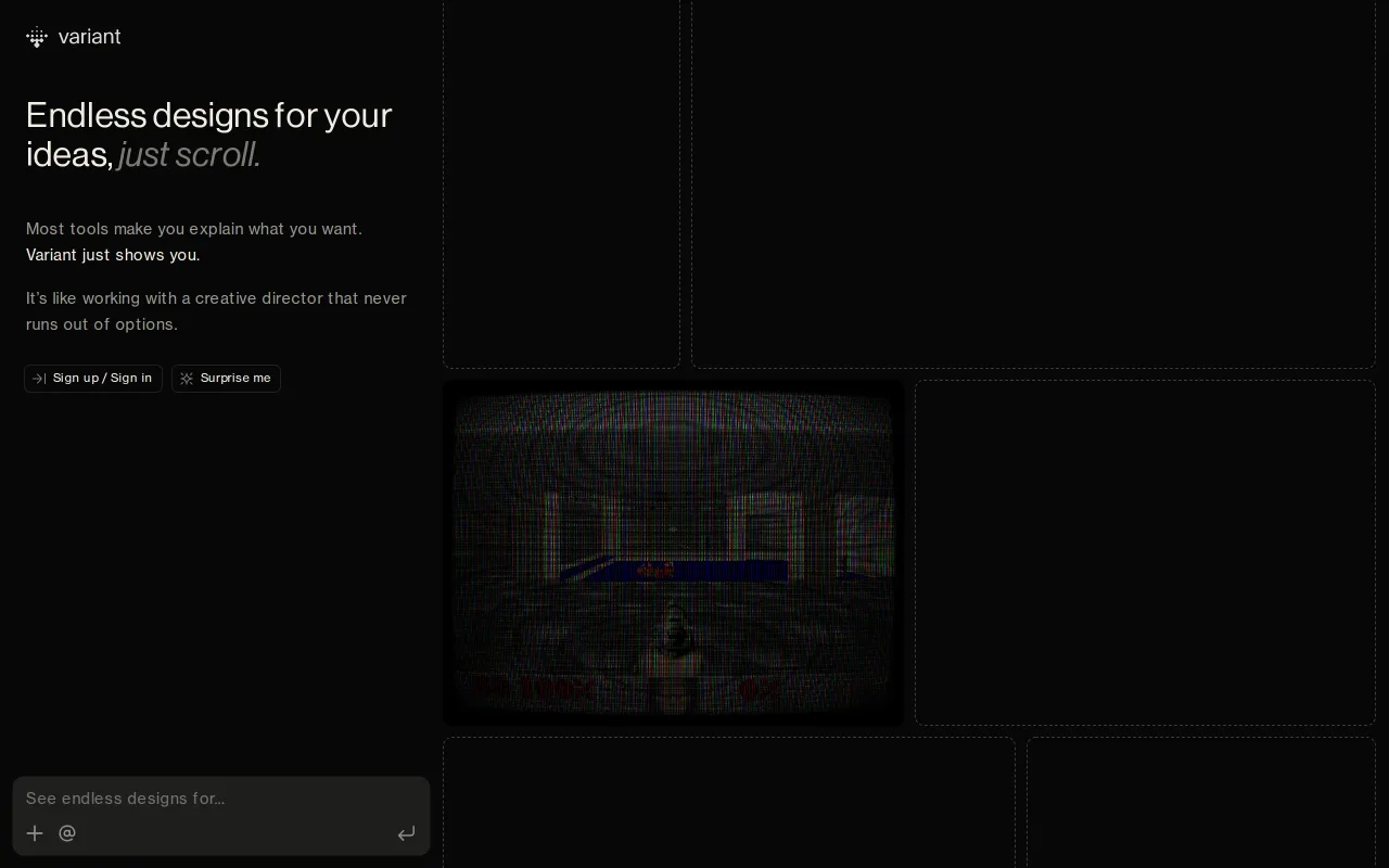 Variant screenshot