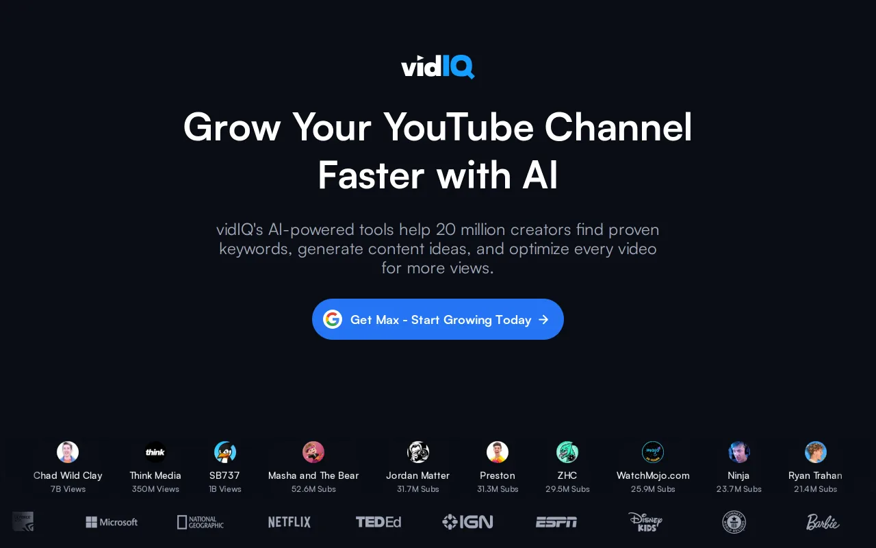 VidIQ screenshot
