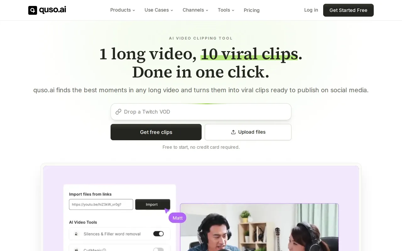 Vidyo.ai screenshot