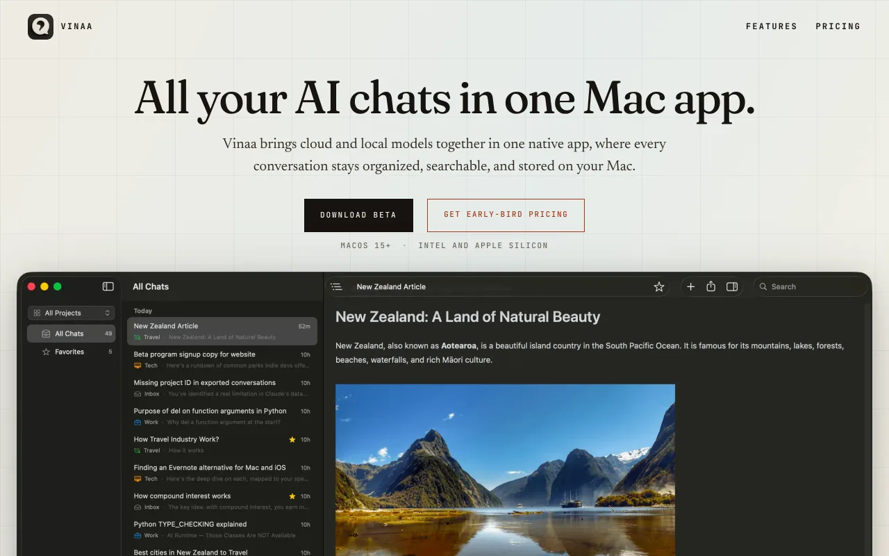 Vinaa screenshot