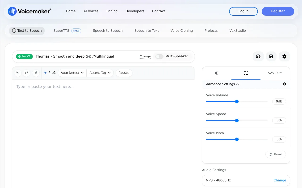 Voicemaker screenshot