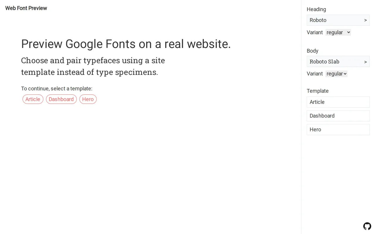 Web Font Preview screenshot