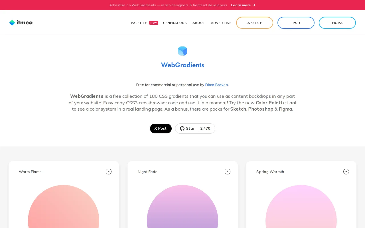 WebGradients screenshot