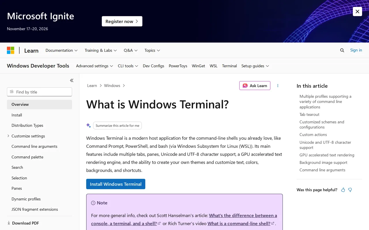 Windows Terminal screenshot