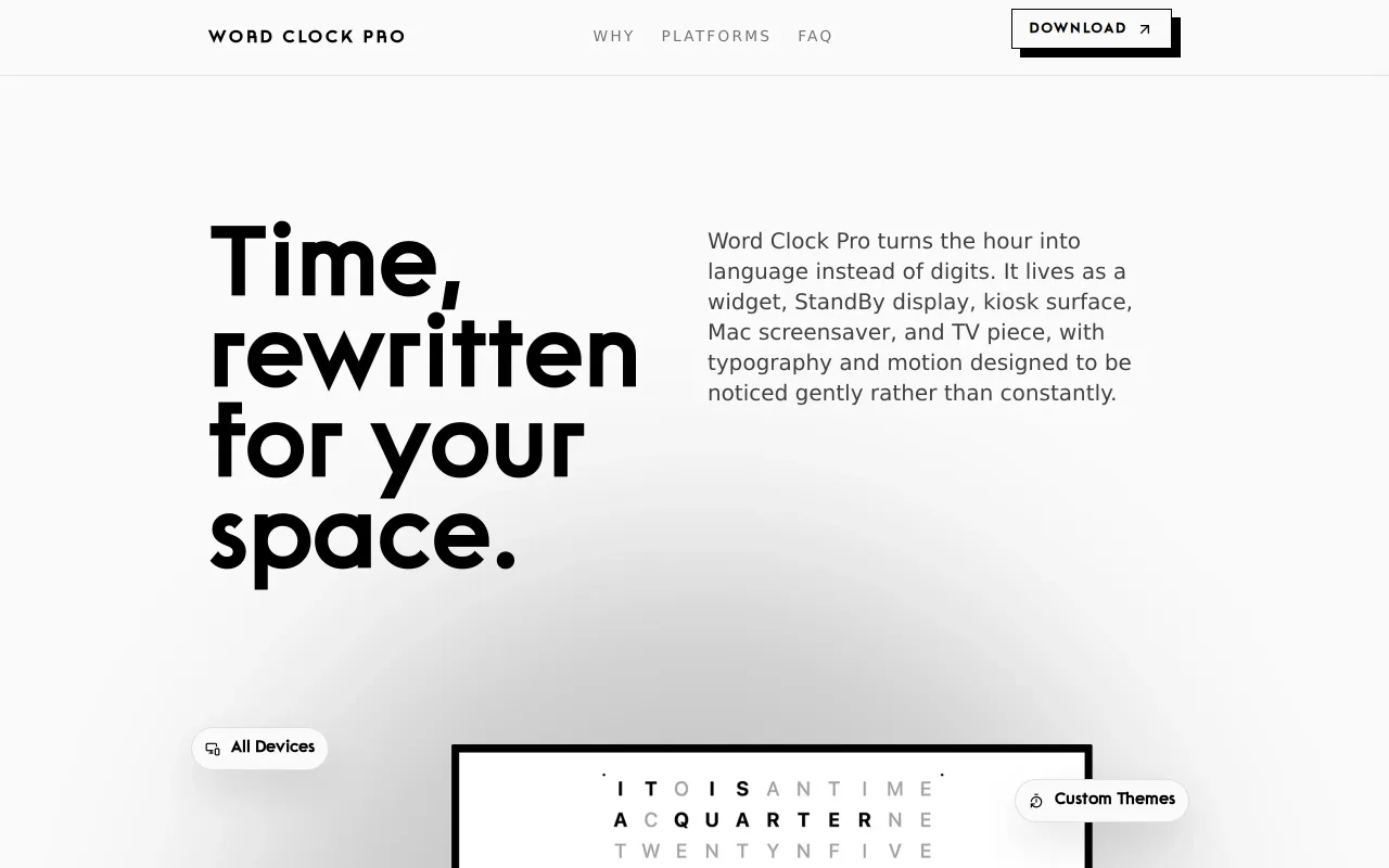 Word Clock Pro screenshot