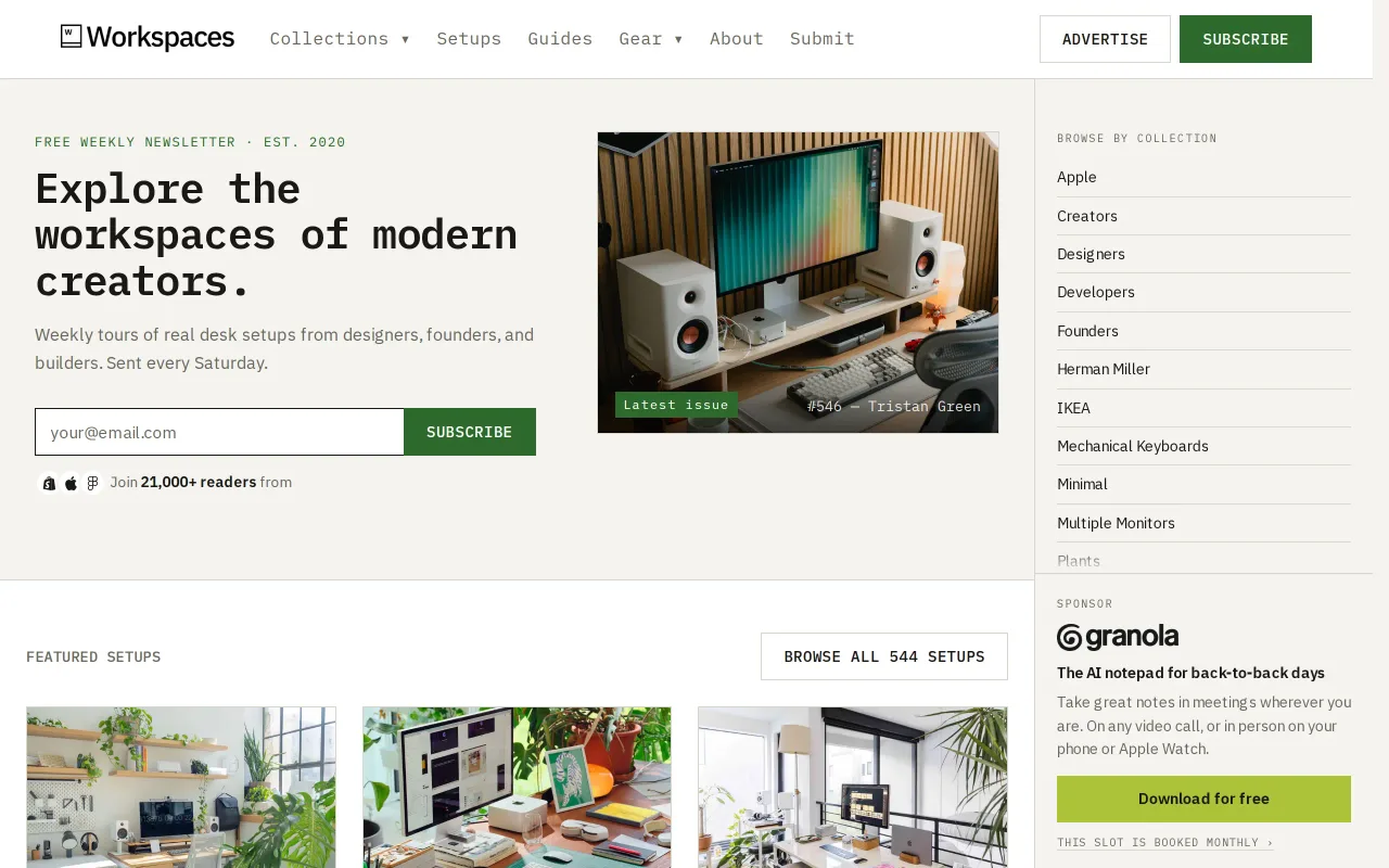 Workspaces screenshot