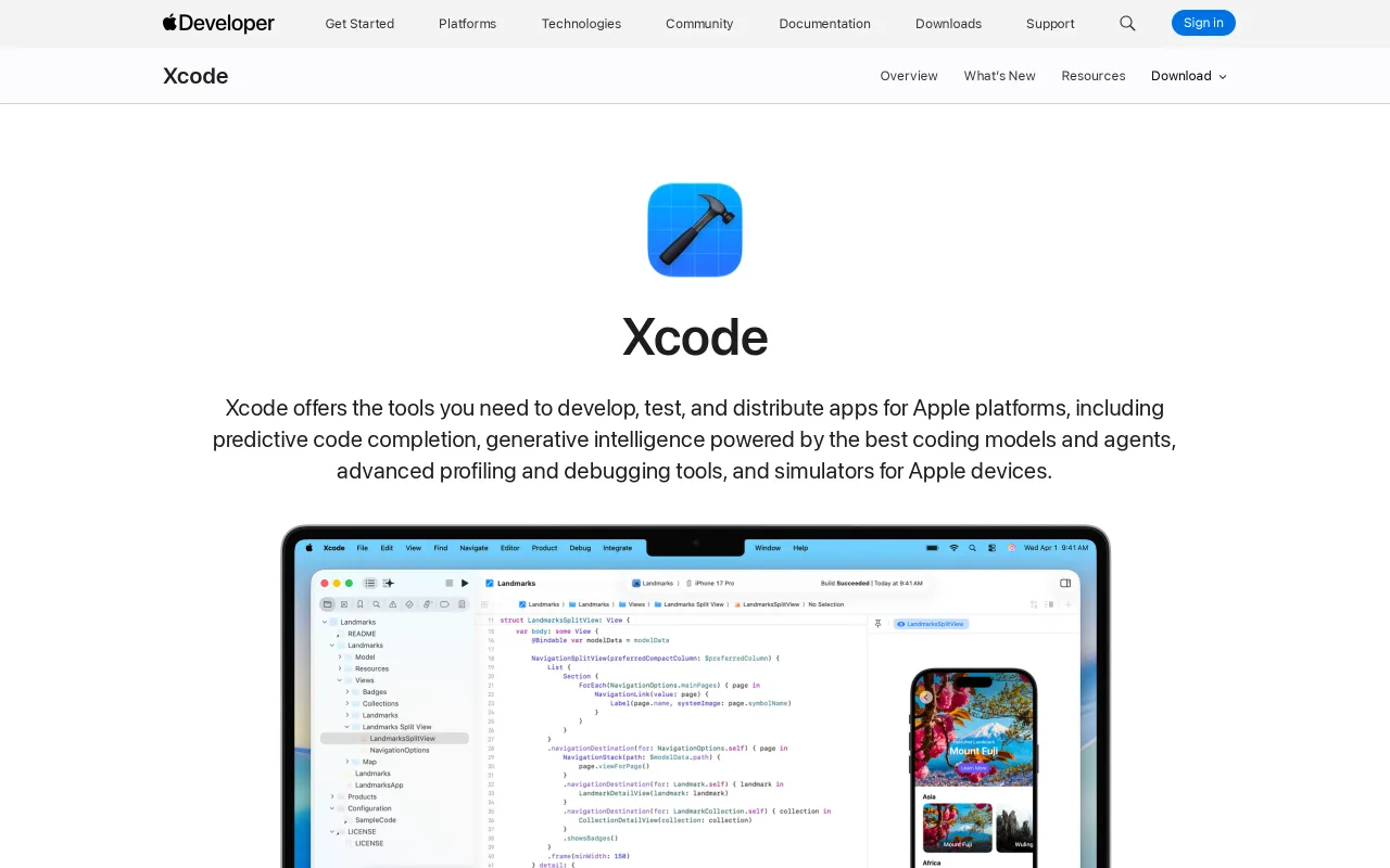 Xcode screenshot