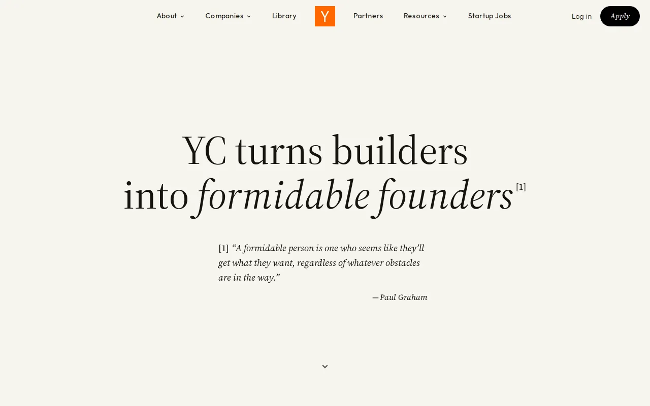 Y Combinator screenshot