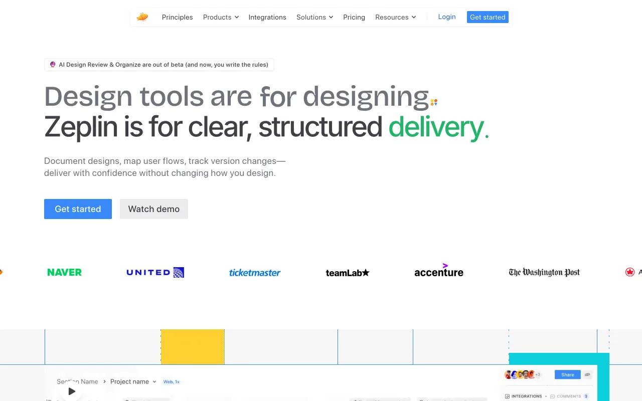 Zeplin screenshot