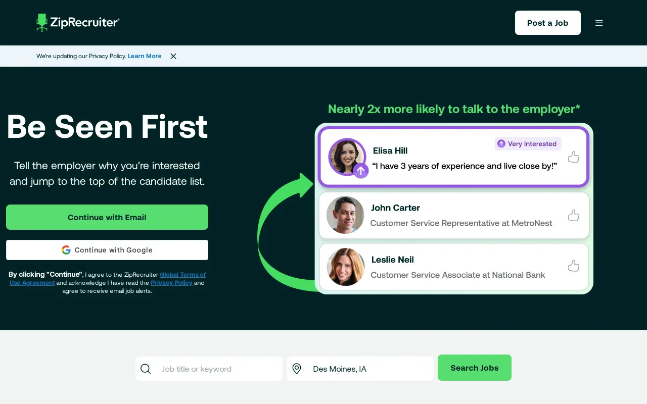 ZipRecruiter screenshot