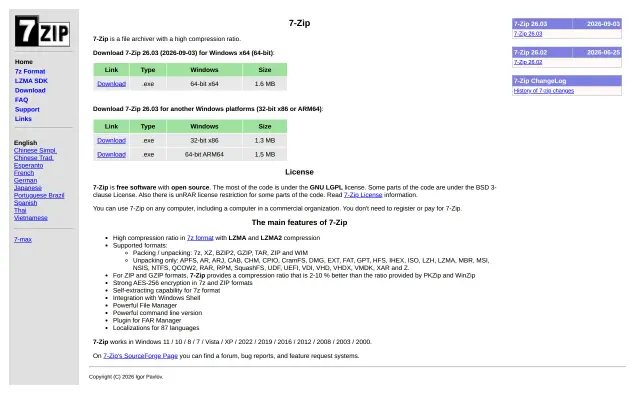 7-Zip preview
