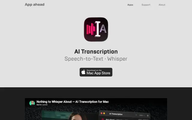 AI Transcription preview