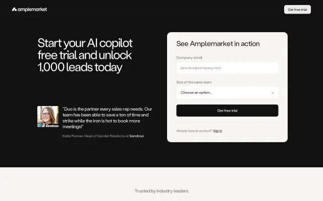 Amplemarket preview