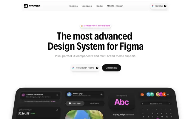 Atomize Design preview