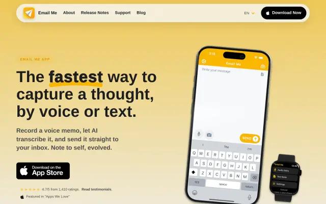 Audio Notes formerly Email Me preview